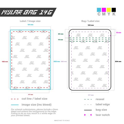 Mylar Bag Template Labeling