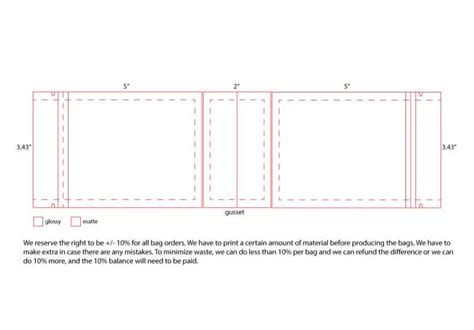 Mylar Bag Template Pre-Made