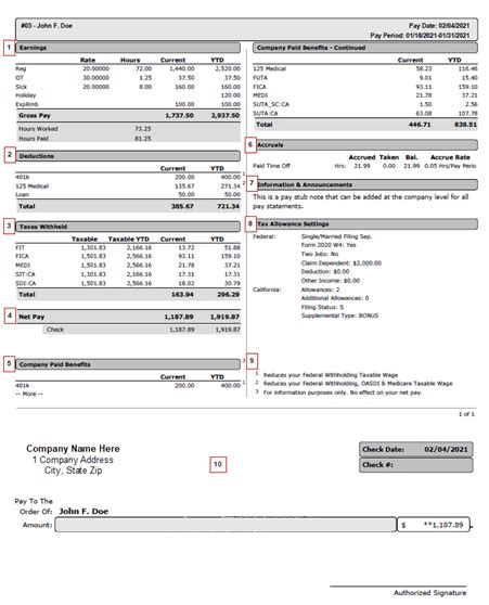 Description of MyPay Statement Tips