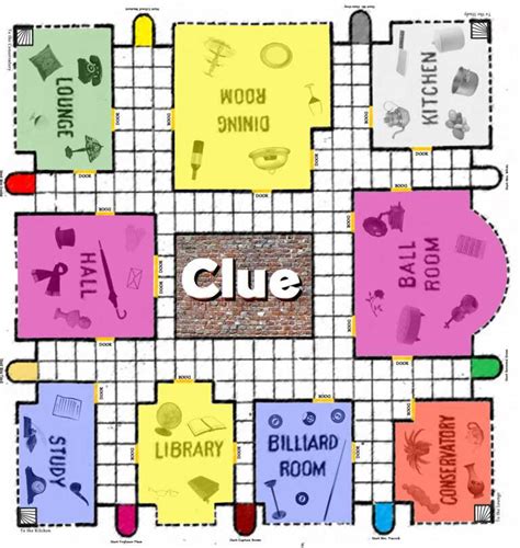 Mystery Mansion Clue template