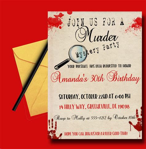 Mystery Party Invitation Samples