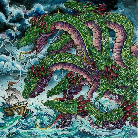 Sea Serpent Dragon Coloring Page