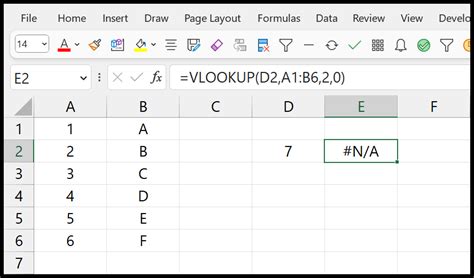 Excel #N/A error