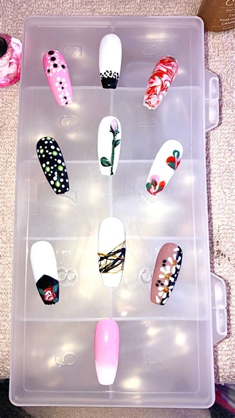 Nail art freehand practice 9