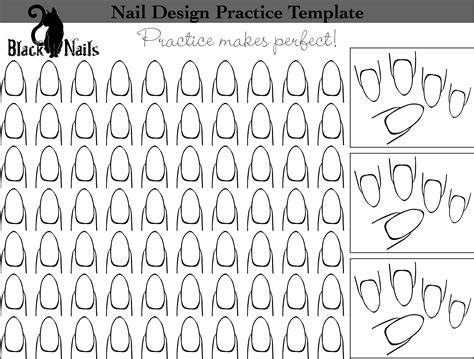 Nail art shapes practice 10