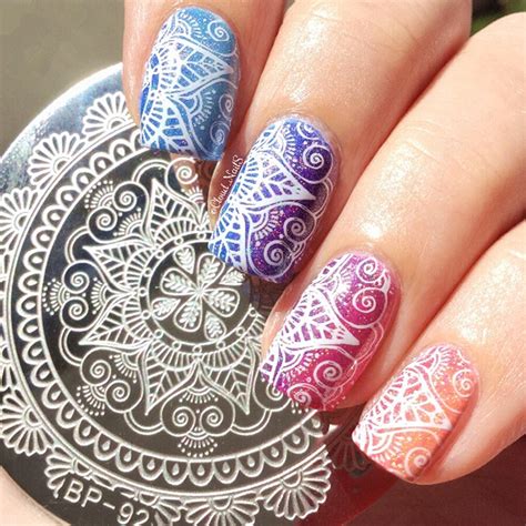 Nail art stamping practice 3