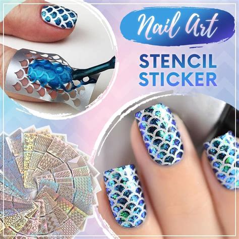 Nail art stencil with intricate designs