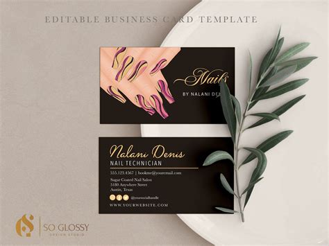 Nail Business Card Design 2