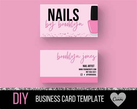 Nail Business Card Design 5