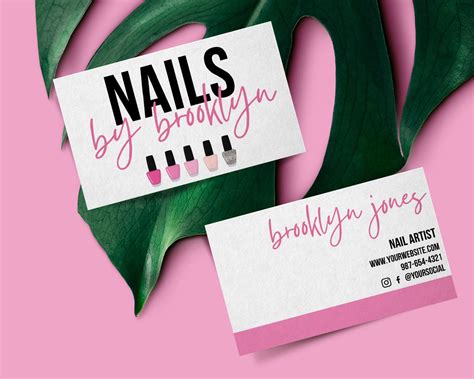 Nail Business Card Design 6