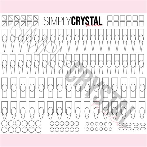 Nail practice templates