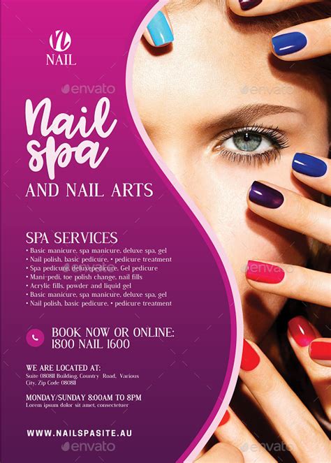 nail salon flyer template 1