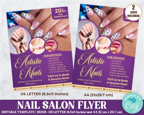 nail salon flyer template 12