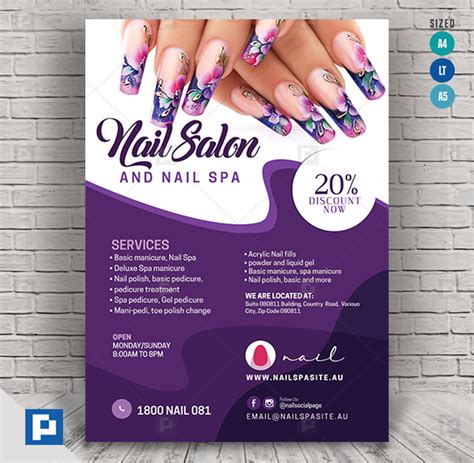 nail salon flyer template 6