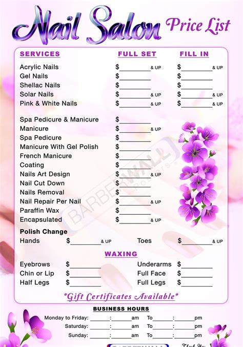 Nail Salon Pricing