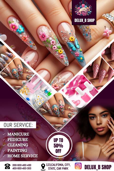 nail salon promotion template example