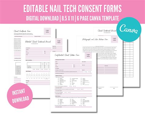 Nail Salon Waiver Form Template Example 1