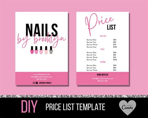 Nail service template