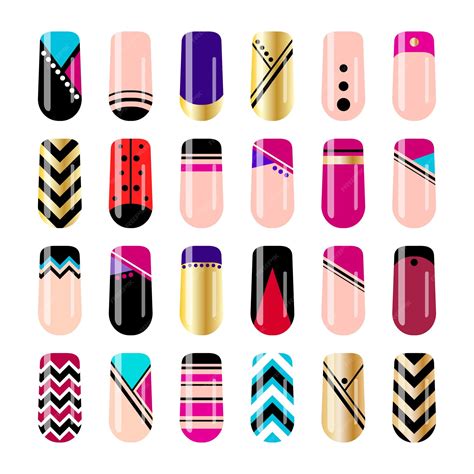 Nail Sticker Template Printable Stickers And Guides