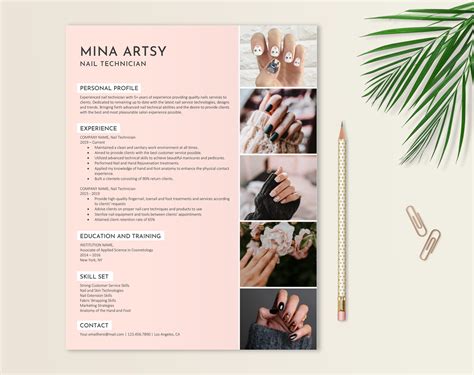 Nail Technician Resume Template Example 10