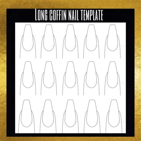 Nail Template Design Printable Stickers And Guides