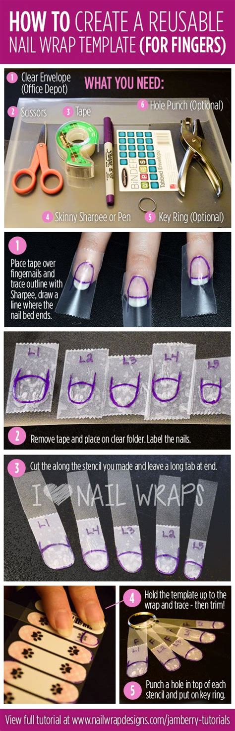 Nail Wraps Template Printable Stickers And Guides