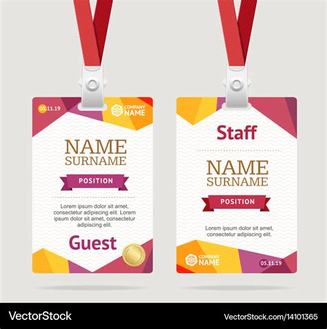 Name Badge Template Design for Meetings