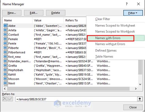 Name Conflict Dialog Box in Excel