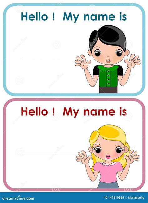 Name Tag Collage for Kids