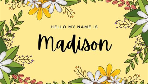 Name Tag Template Canva