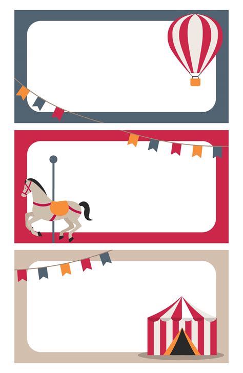 Example of a name tag template with a fun design