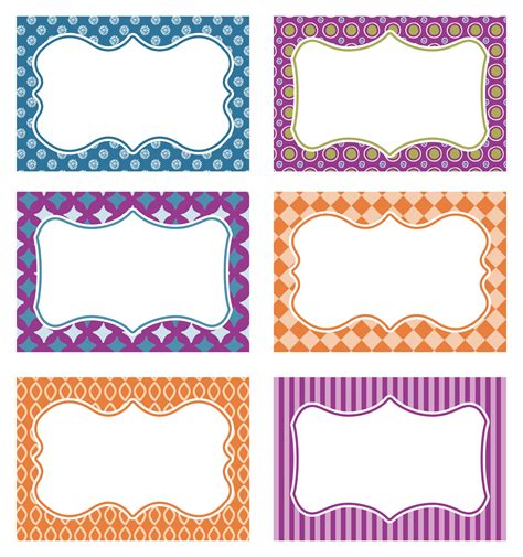 Name tag templates