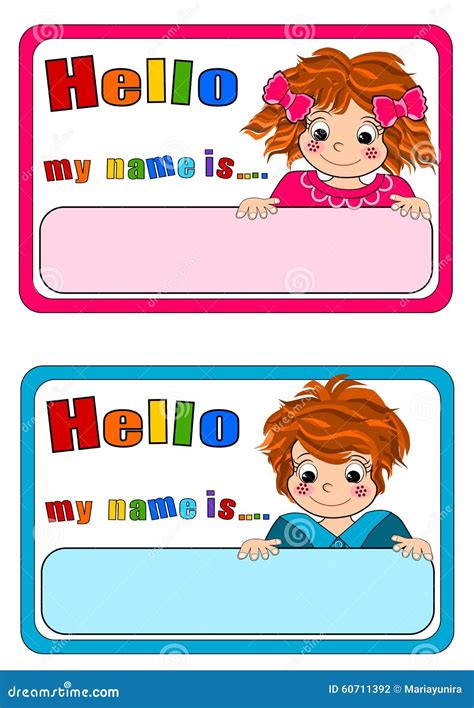 Name Tag Templates for Kids