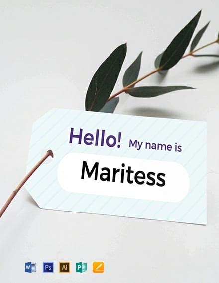 Name Tag Templates InDesign