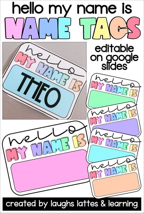 Printable student name tags for classroom organization