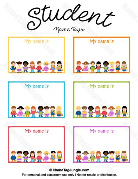 Printable student name tags for student engagement