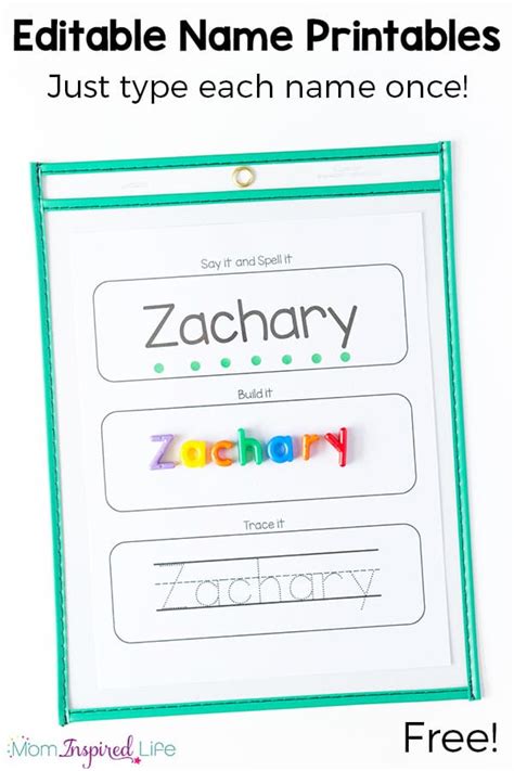 name tracing templates for special needs children