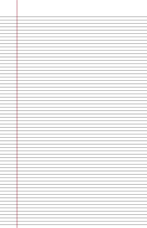 Narrow Ruled Lined Paper Template