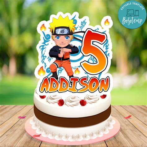 Naruto cake toppers templates