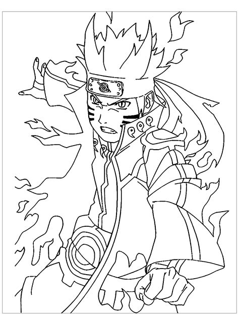 Naruto coloring pages for kids