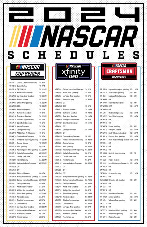 2023 NASCAR Schedule Desktop