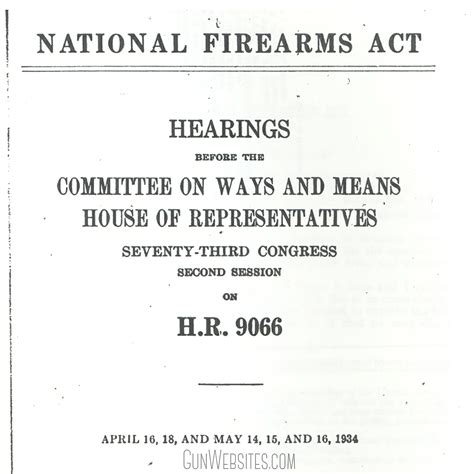 National Firearms Act of 1934