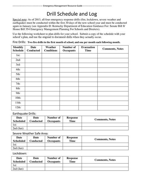 National Guard Drill Schedules