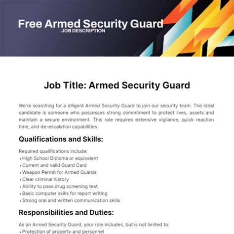 National Guard Job Descriptions