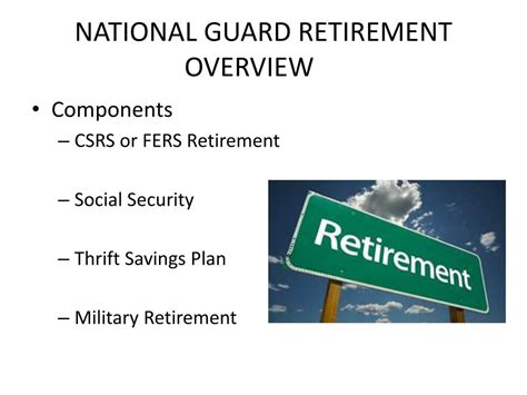 National Guard retirement benefits information