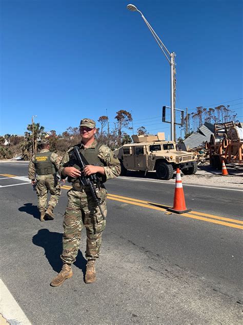 National Guard troops providing security