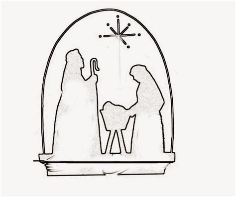 Nativity Scene Pumpkin Carving Template