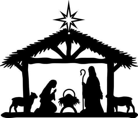 Nativity Scene Silhouette Templates