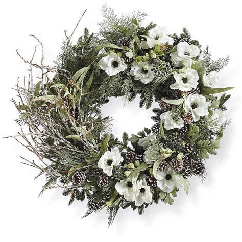 Natural element wreath on a Christmas tree