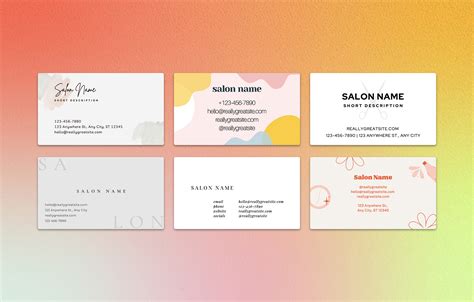 Nature-Inspired Salon Business Card